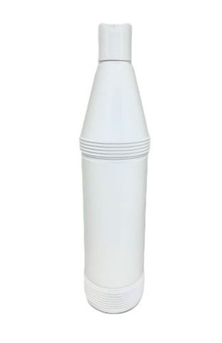 750ml White Squeeze Bottle with Press Cap Lid