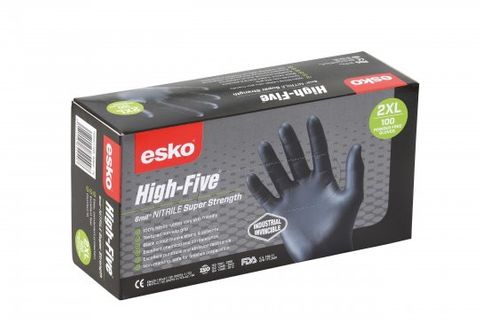 High Five Black 6mil Nitrile Glove