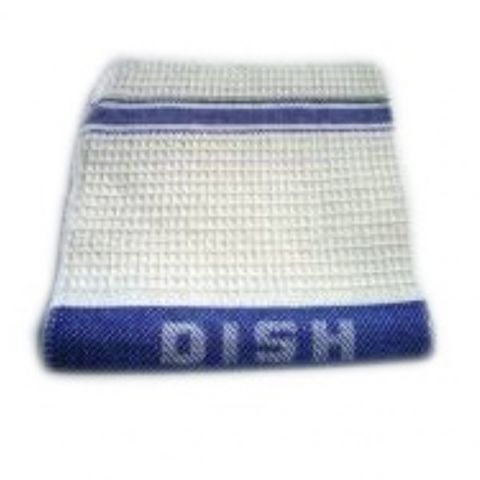 Blue Stripe Waffle Dishcloths