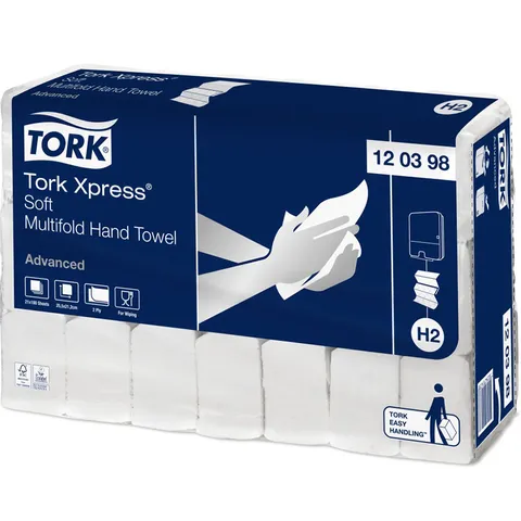 120398 Tork H2 Xpress Soft Advanced  Multifold Hand Towel 2ply