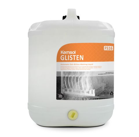 Kemsol Glisten Automatic Dish & Glass Washing Liquid - 20L