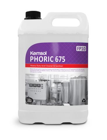 Kemsol Phoric 675 Acid Cleaner & Sanitiser - 5L