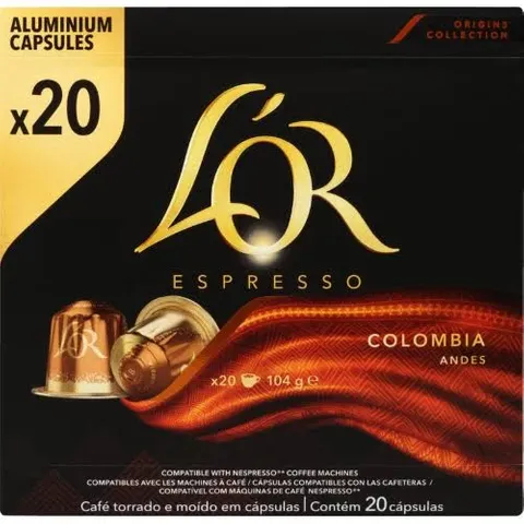 LOR Espresso Columbia Andes 20 Capsules