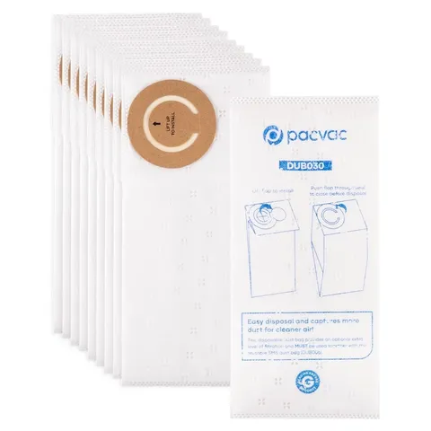 DUB030 Pacvac Contractpro/Thrift Synthetic Vacuum Bags - Pkt 10