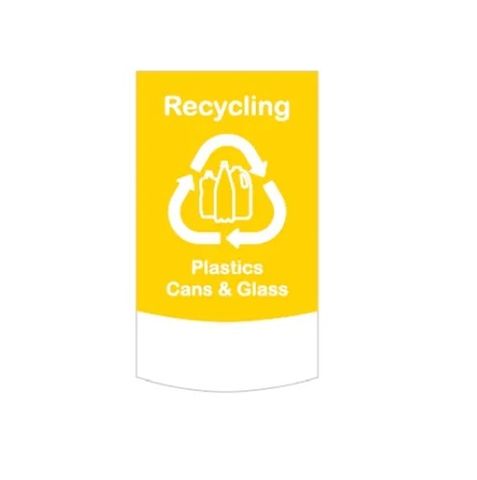 SCS Square 87L Bin Front Label Yellow