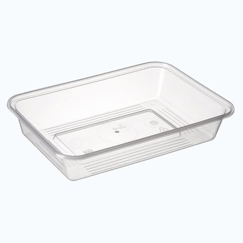 900ml Rect Plastic Tray 100 Per Slv