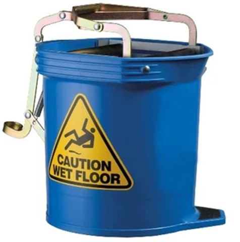 Wringer Bucket On Wheels Blue