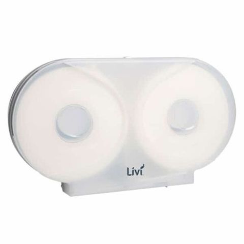 Livi Double Jumbo Dispenser White