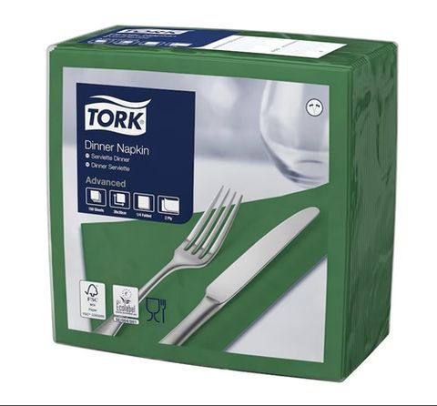 Tork 2Ply Green Dinner Napkin 150