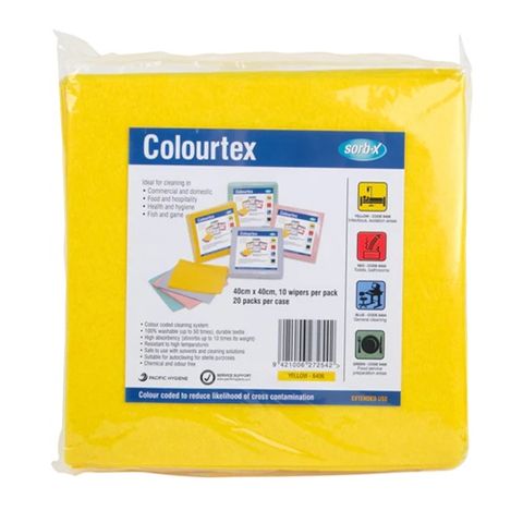 Yellow Colourtex Wiper 40X40cm