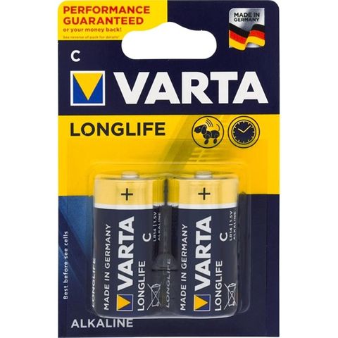 Long Life C Battery 2pk
