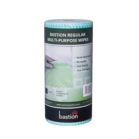 Bastion Wipes Regular Green 90/Roll