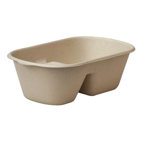 Sugarcane Food Box 2 Compartment 850ml 50 Per Slv