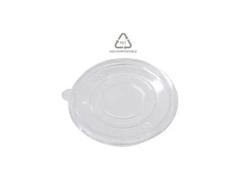 Flat PET Lid To Fit Sugar Cane 32oz Bowl 100 Per Slv