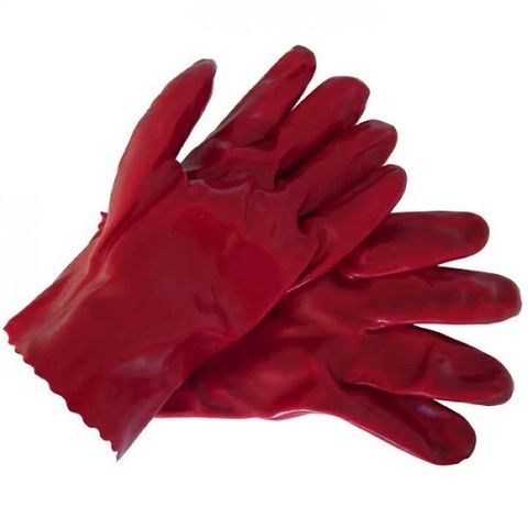 Red 27cm PVC Short Glove