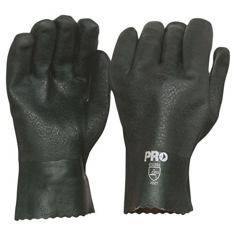 Green 27cm Short PVC Double Dipped Glove