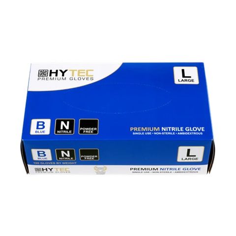 BLUE NITRILE GLOVES POWDER FREE