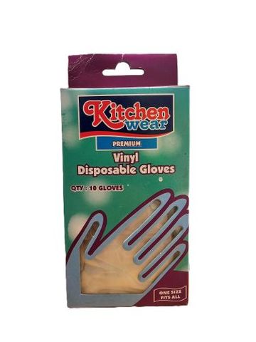Clear Vinyl Kitchen Gloves 10 Per Pkt