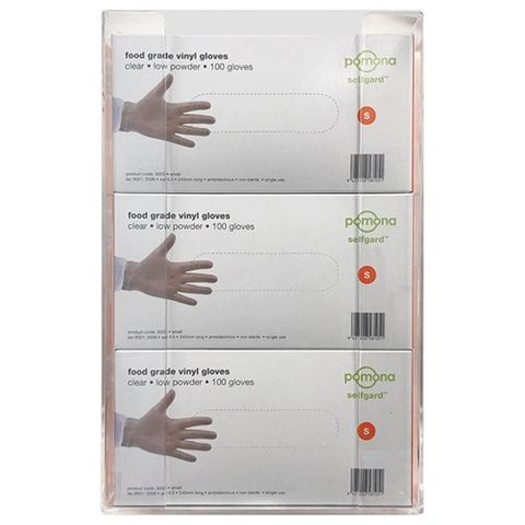 Pomona Triple Wall Mounted Glove Dispenser