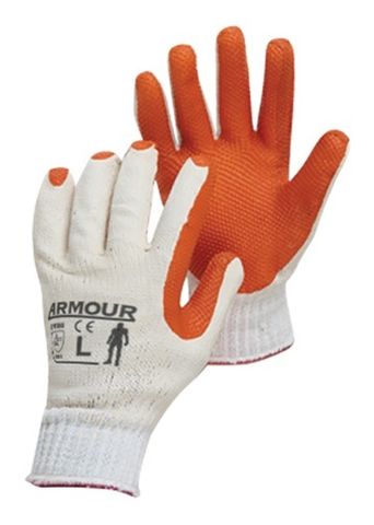 Orange Latex Open Back Glove #2XL