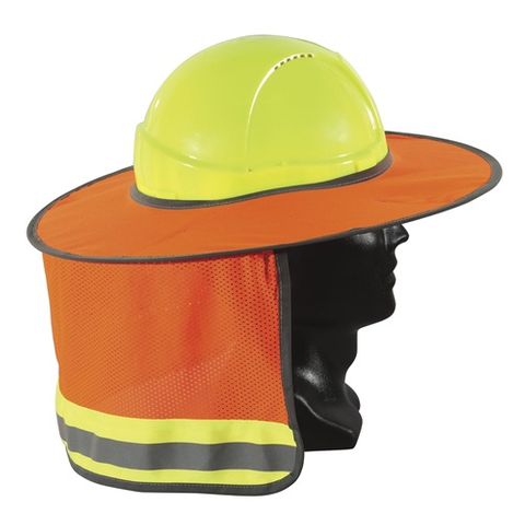 Full Brim Helmet Sun Shield Orange
