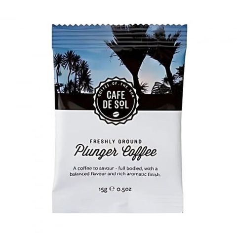 Cafe De Sol Plunger Coffee 15gm 100 Per Ctn