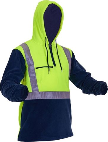 HI VIS D/N POLAR FLEECE HOODIE Y/N