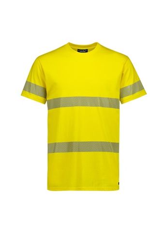 Hi Vis Taped Cotton Tee Shirt Yellow #