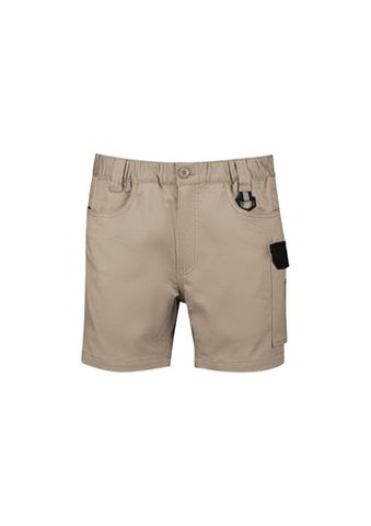 Mens Rugged Stretch Shorts Khaki  #