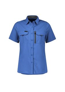 Syzmik Outdoor S/S Blue Womens Shirt
