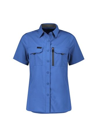 Syzmik Outdoor S/S Blue Womens Shirt