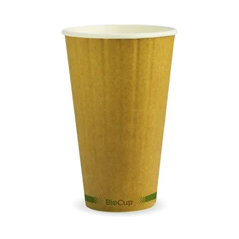 460ml/16oz Green Stripe Double Wall Biocup 40 Per Slv