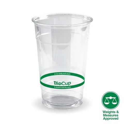 Clear Biocup 600ml 50 Per Slv