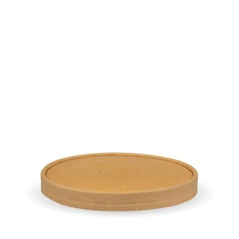 Large Paper Lid For Kraft Bowl 50 Per Slv