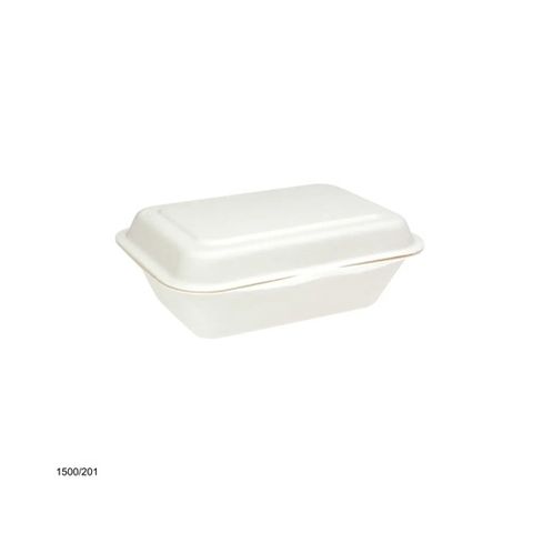 Sugarcane Clamshell 183X135mm 50 Per Slv