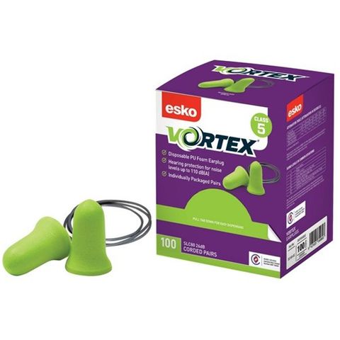 Vortex Corded Green Earplugs C5