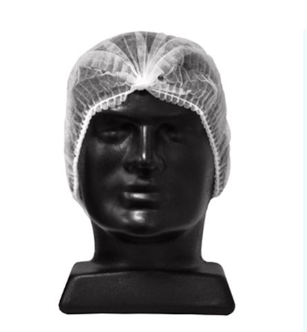 Crimped Beret White 61cm 100 Per Pkt