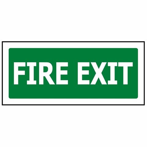 Fire Exit PVC (450 X 200mm)
