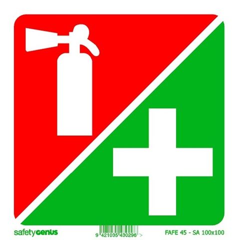First-Aid & Fire/Ext S/A Label