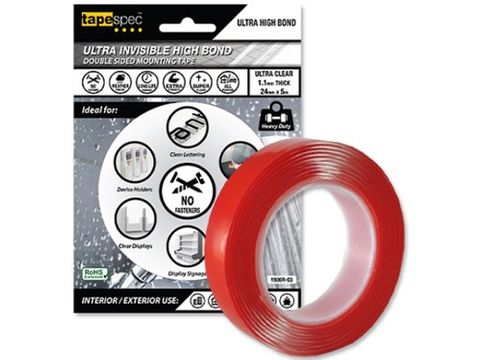 1906 Ultra Clear D/Sided Tape 24mm