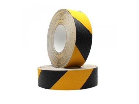 Anti-Slip Med Grit Black/Yellow Tape 50mm X18M