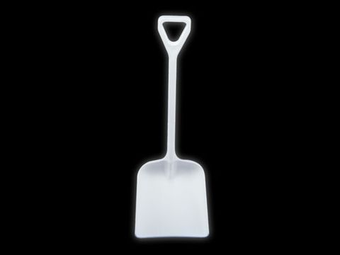 D-Handle White One Piece Shovel