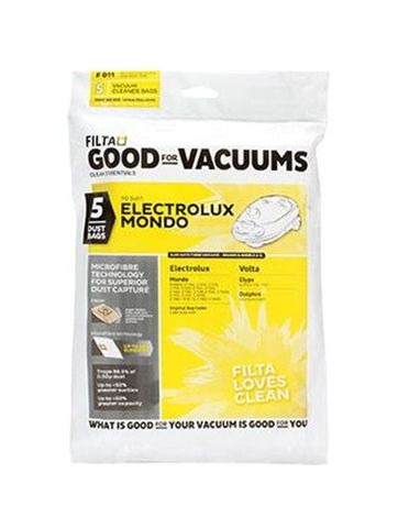 Vac Cleaner Bags E/Lux Mondo M/F F011 5 Per Pkt