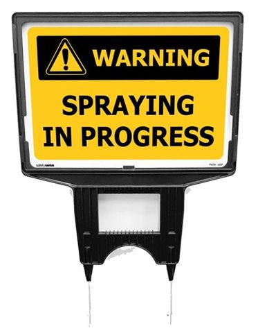 Spraying In Progress/Ground Spike Sign
