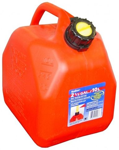 Red Plastic Fuel Can 10Lt