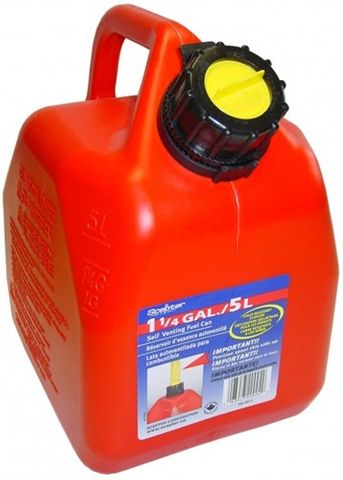 Red Plastic 5Lt Fuel Container
