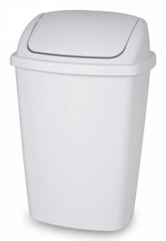 Sterilite White 49L Swing Top Square Rubbish Bin