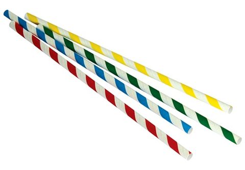 Coloured Straight Paper Straws 250S