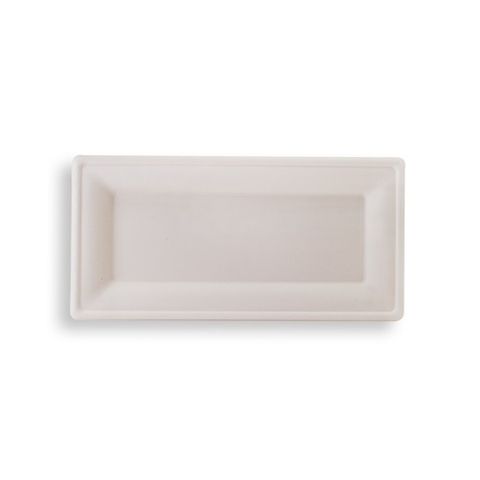 Sugarcane Rectangle Plate 10"X5" 50 Per Sleeve