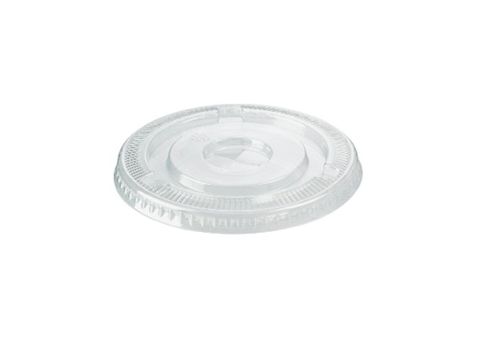 Cold Cup PET Lid Flat With Straw Slot